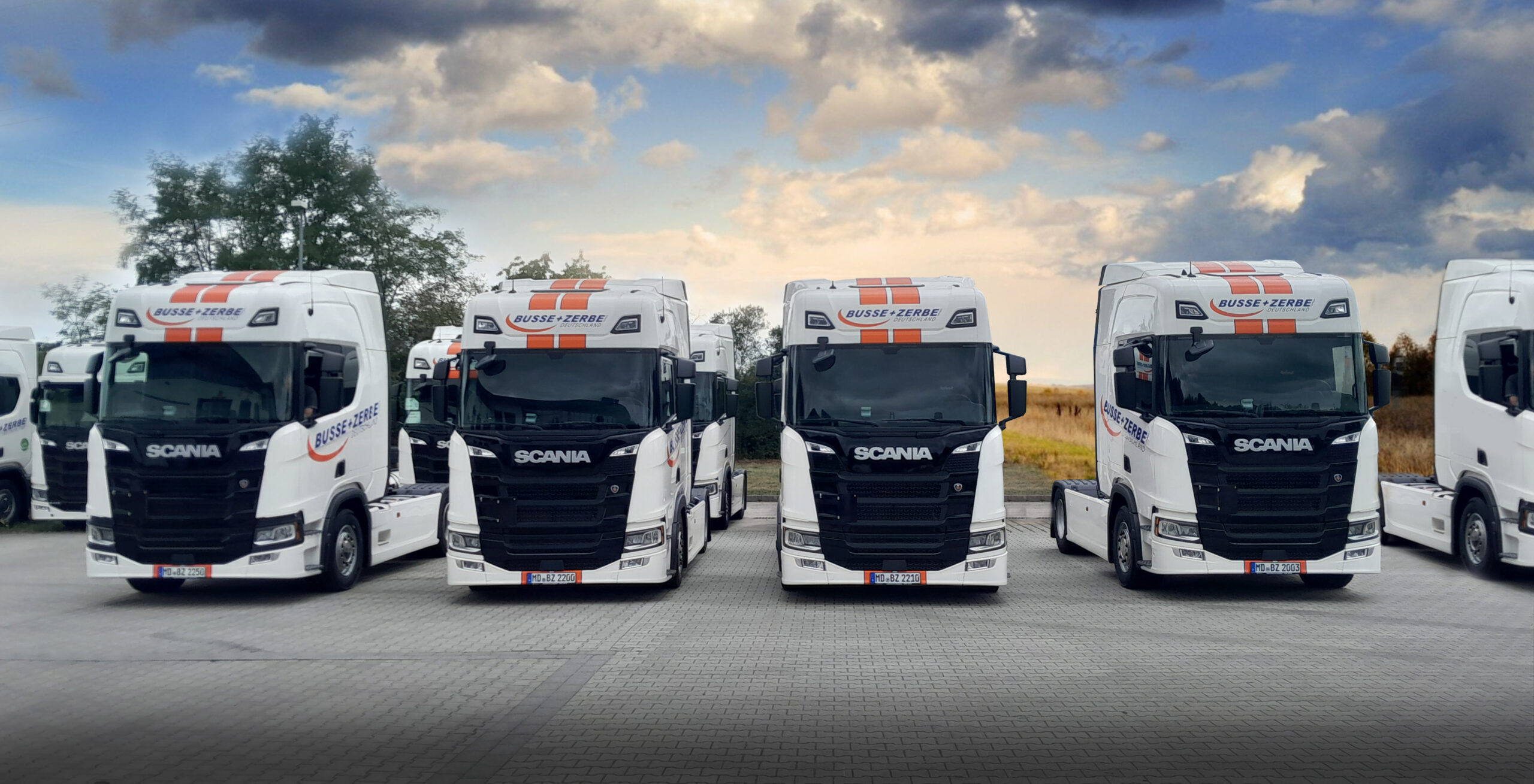 Scania-Team der Busse + Zerbe, Sattelzüge